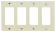 Bryant Electric NP264LA 4-Gang 4 Decorator/GFCI Wall Plate, Light Almond