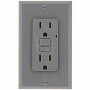 CULUS E325953 15 Amp 125 V GFCI Socket with LED status indicator and color matched wallplate and screws