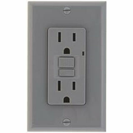 CULUS E325953 15 Amp 125 V GFCI Socket with LED status indicator and color matched wallplate and screws