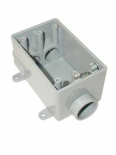 Carlon E979DFNR 1-Gang PVC Electrical Box – 1/2" Hub, FSCC Style, 18 Cu. In.