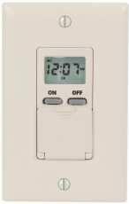Intermatic Inc 610224 15A 120V Digital 7-Day Timer, Ivory