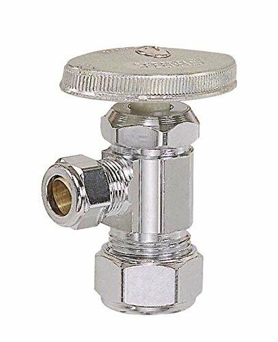 DURAPRO 101585 Angle Stop, 5/8" Od Comp X 1/2" Od Comp, Chrome, Lead Free