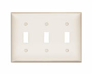 Preferred Industries WH1003-ALM Three Gang Toggle Style Wall Plates, 10-Pack, Almond