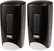 Rubbermaid Commercial 3486592 Flex Wall-Mounted Manual Skin Care Dispenser, Black, 1000- to 1300 mL (Pack of 2)