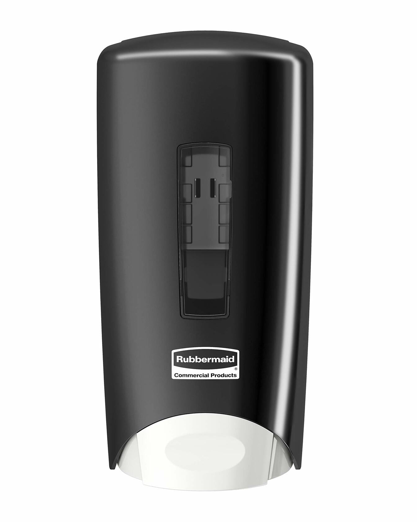 Rubbermaid Commercial 3486592 Flex Wall-Mounted Manual Skin Care Dispenser, Black, 1000- to 1300 mL (Pack of 2)