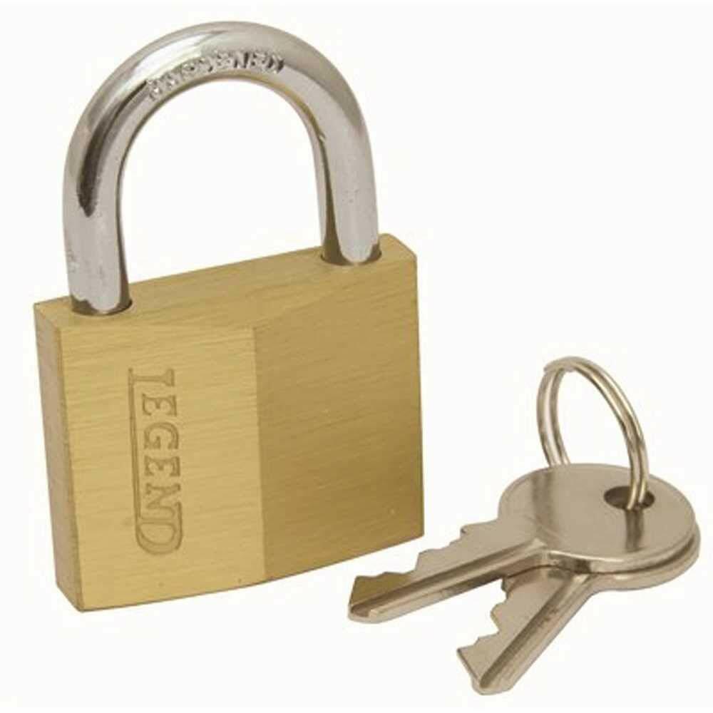 LEGEND 808060 1-1/2" Legend Solid Brass Keyed Different Padlock