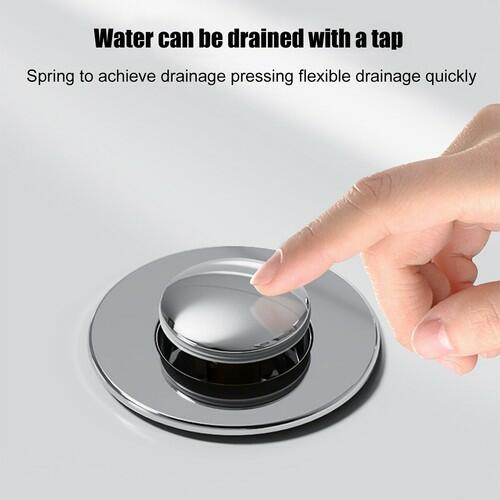 Valley Pop-Up Drain Body: ABS; Flange: Chrome, Pop-Up Assembly