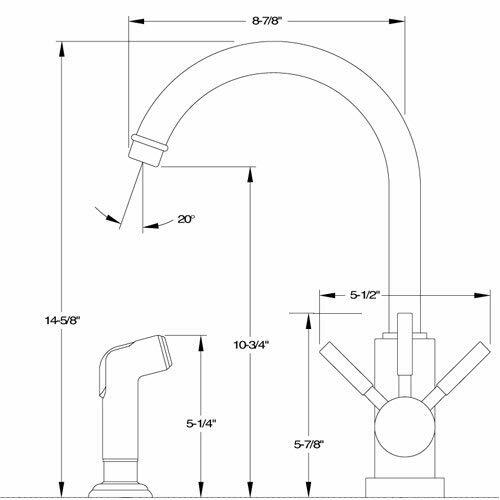 Premier Faucet 120098 Essen Lead-Free Single-Handle High-Arc Kitchen Faucet, PVD Brushed Nickel