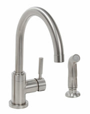 Premier Faucet 120098 Essen Lead-Free Single-Handle High-Arc Kitchen Faucet, PVD Brushed Nickel