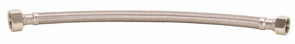 DURAPRO GIDDS-157714 Bathroom Faucet Water Connector Supply Line, 1/2" Compression x 1/2" Fip x 16" Long, Steel, Lead Free