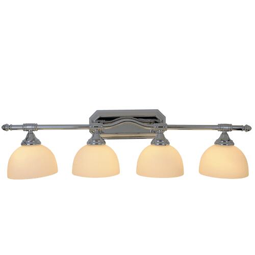 Monument 617087 32 in. Decorative 4-Light Vanity Fixture, 60-W, Brushed Nickel
