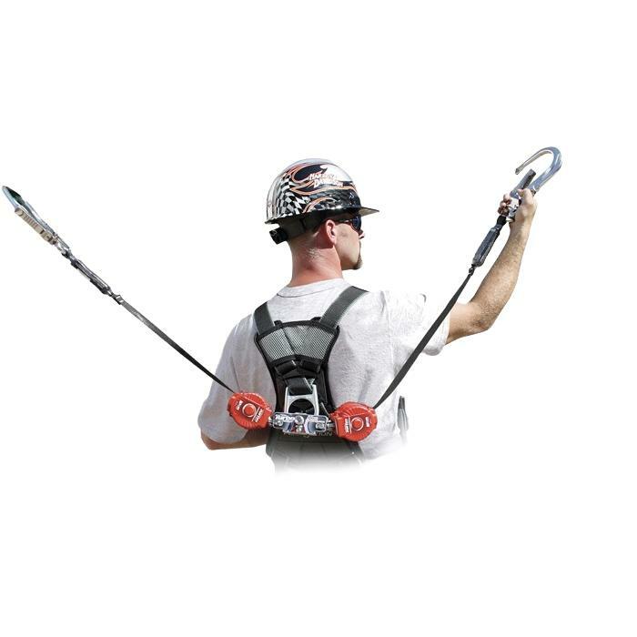 Honeywell Miller MFLB-3-Z7/6FT Twin Turbo 6' 400 lb D-Ring 100% Tie-Off Fall Protection Fall Arrest System: Connector + Personal Fall Limiters