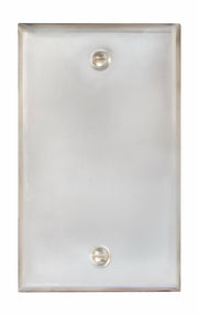 Preferred Industries MQ-SBC-2 Weatherproof Single Gang Die-Cast Aluminum Blank Cover Metallic Gray