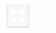 Preferred Industries WH3002-WHT Double Duplex Receptacle Wall Plate White Screw In (Pack of 10)