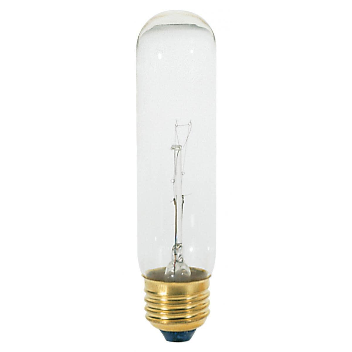 Satco S3250 25W T10 Incandescent Tubular Bulbs E26 Medium Base Clear 120V (Pack of 25)