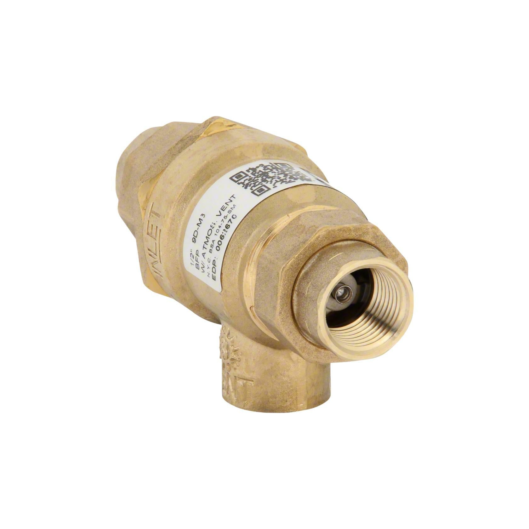 Watts 0061952 9D-S-M3 1/2" M3 Dual Check Valve Backflow Preventer w/ Atmospheric Vent