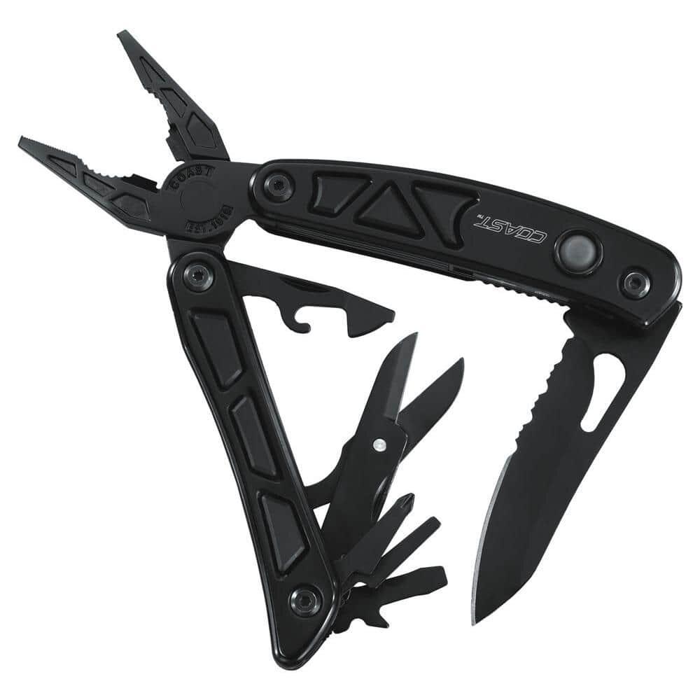 Coast LED155 13-in-1 Multi-Tool LED Pliers Screwdriver Bottle Can Opener Wire Cutter Stripper Knife Blade