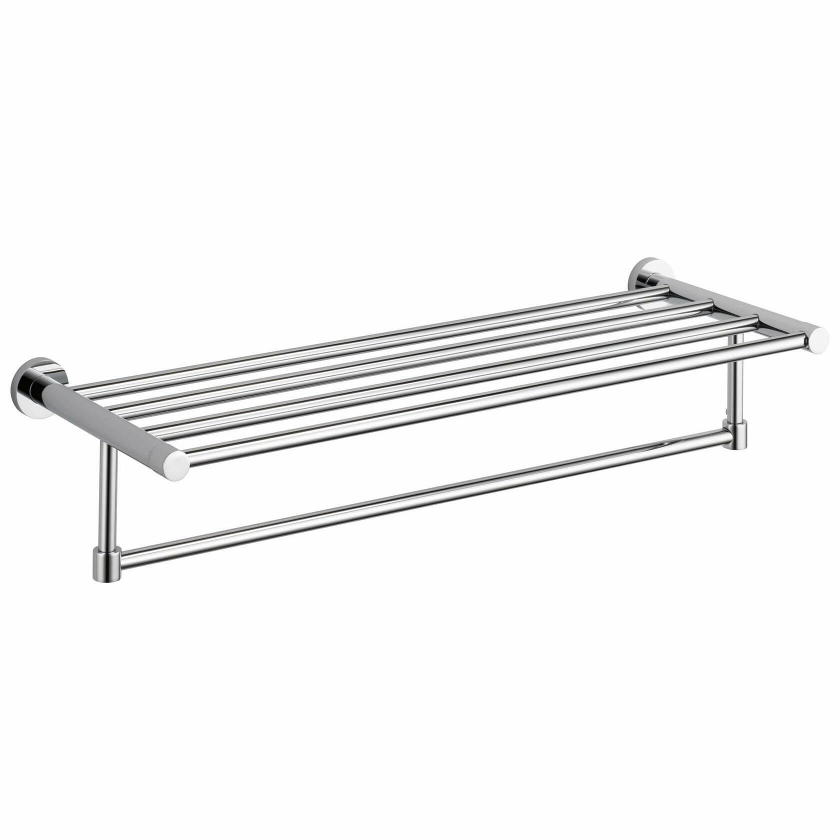 Delta IAO20130 Lilah 24" Brass Double Towel Shelf Bar Rack Holder (Chrome)