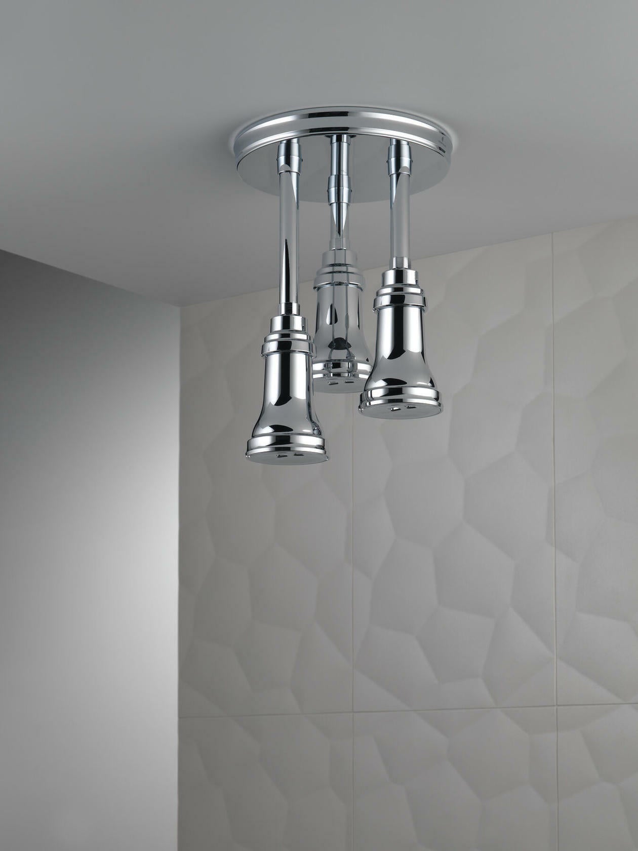 Delta 57190-25 Zura H2O Kinetic 2.5 GPM Ceiling-Mount Pendant Raincan Shower Head (Chrome)