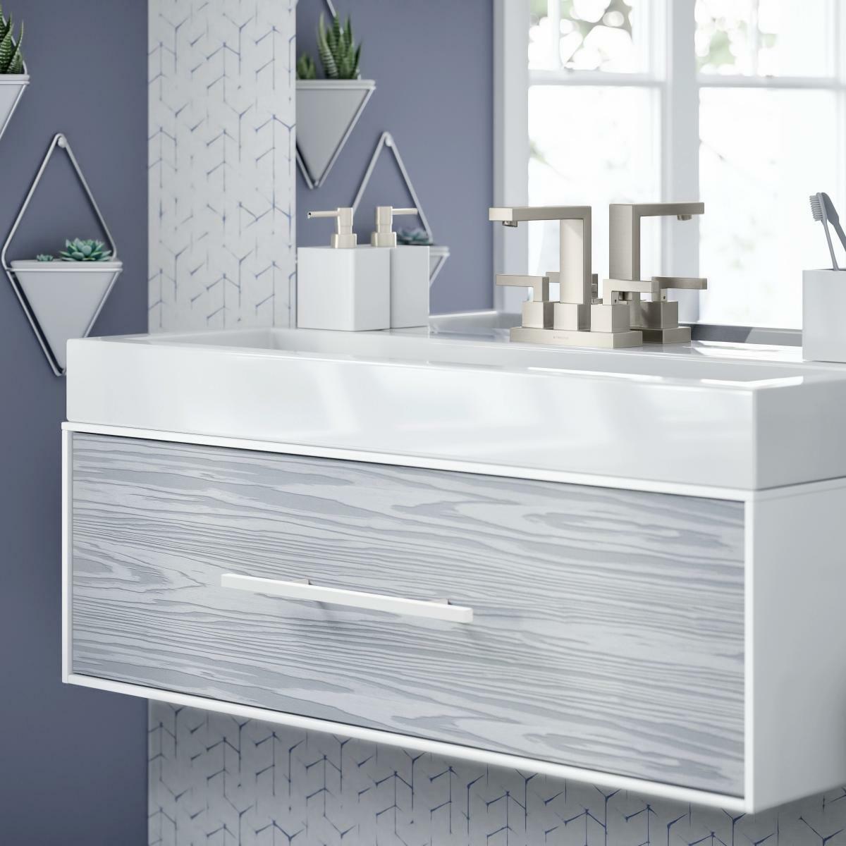 Symmons SLC-3612-STN-1.5 Duro 4" Centerset 2-Handle 1.5 GPM Bathroom Faucet w/ Pop-Up Drain (Satin Nickel)