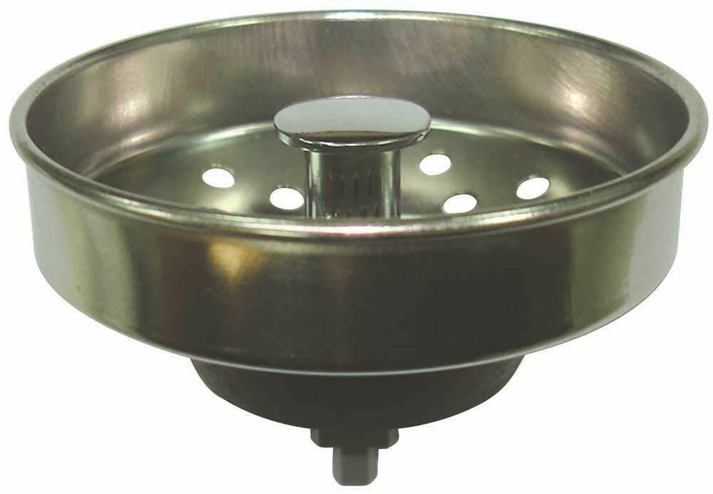 PROPLUS 283076 Replacement Rolled Edge Sink Basket Strainer with Stick Post Stainless