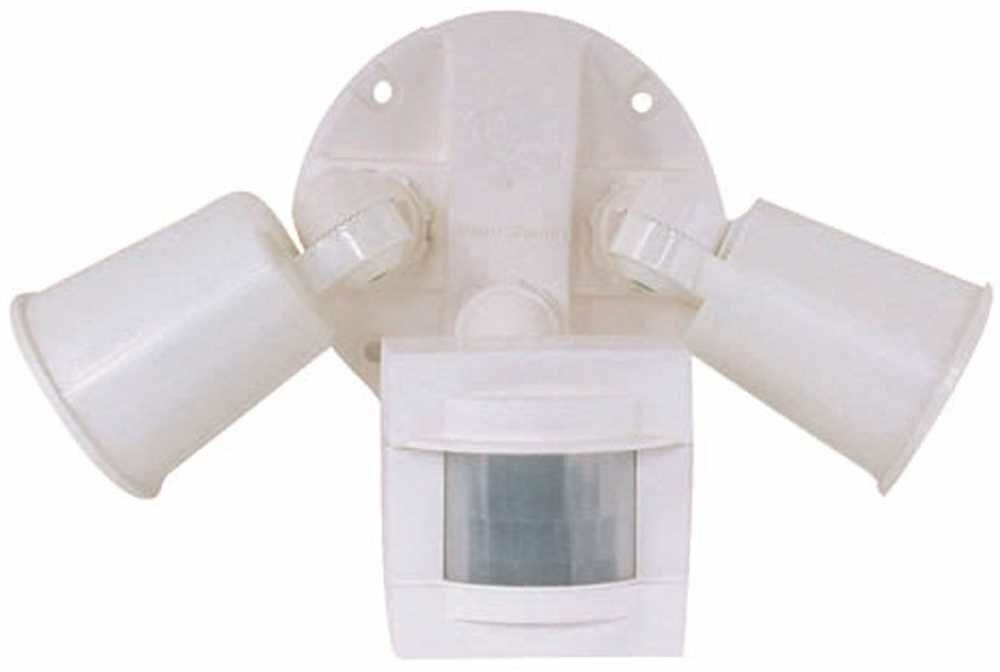 Designers Edge L5999WH White Motion Sensor Floodlight Plastic Wall Mount Security Fixture