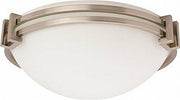 Monument 2495869 2-Light GU24 Lamps 13-1/2" x 4-7/8" Brushed Nickel Dome Flush Mount Fixture