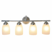 Monument 617519 Essen 29" 4 Light Bathroom Vanity Fixture in Polished Chrome and Brushed Nickel Accents