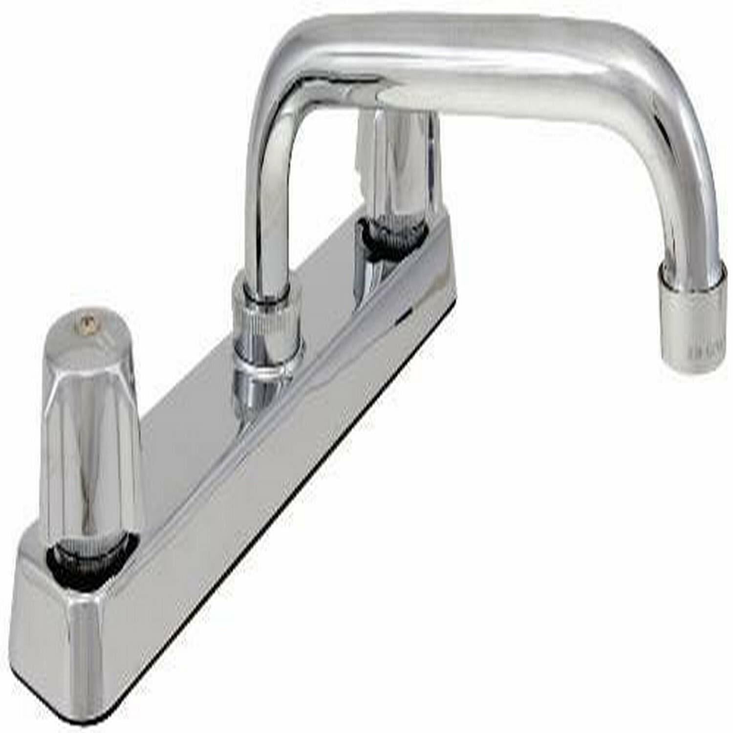 ProPlus 2498341 Two Handle Kitchen Faucet 1.8 GPM Water Saving Chrome Lead Free