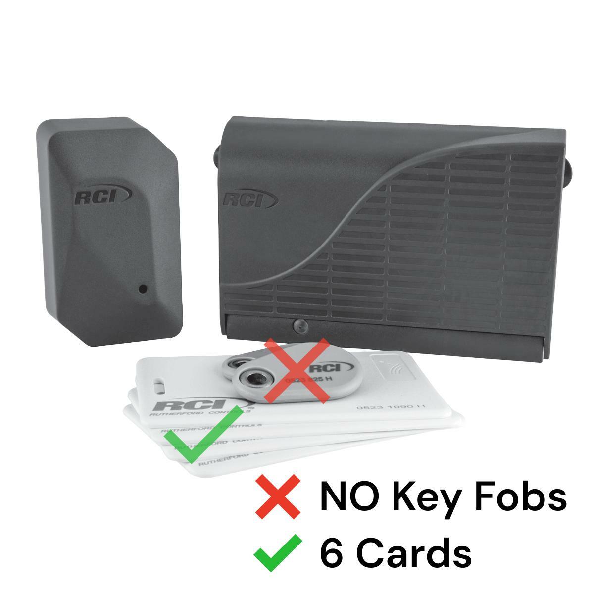 Rutherford Controls RCI LPP-L65UUC Access Control System Proximity Reader 6 Series Strikes Faceplates B604 B608 B614 (6 User Cards; NO Key Fobs)