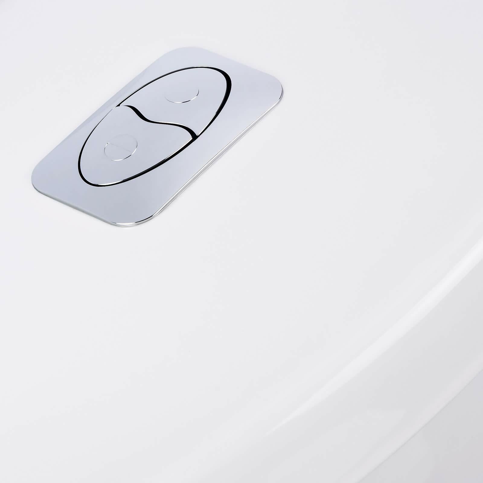 Miseno MNO490EC Bella Dual Flush Two Piece Chair Height Elongated Toilet Bright White (1.1/1.6 GPF)