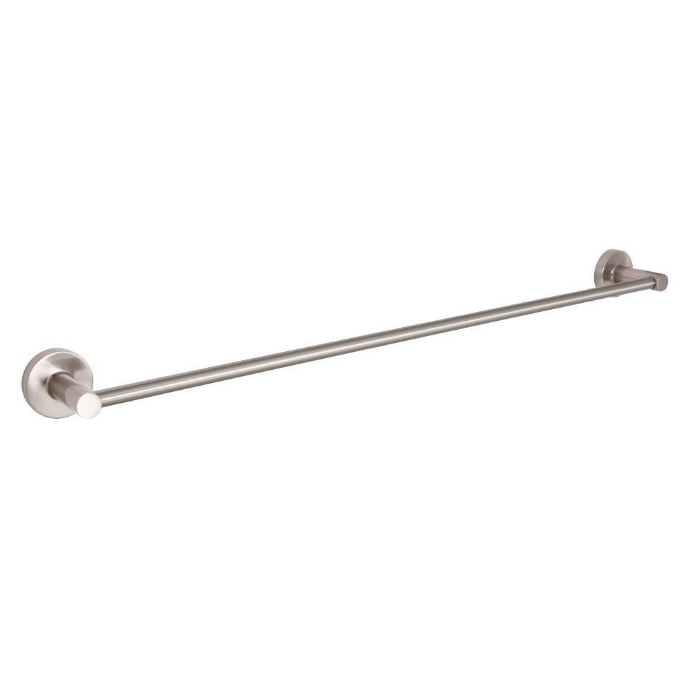 Huntington Brass Y1124929 Clover 24" Bath Single Towel Bar Holder (Satin Nickel)