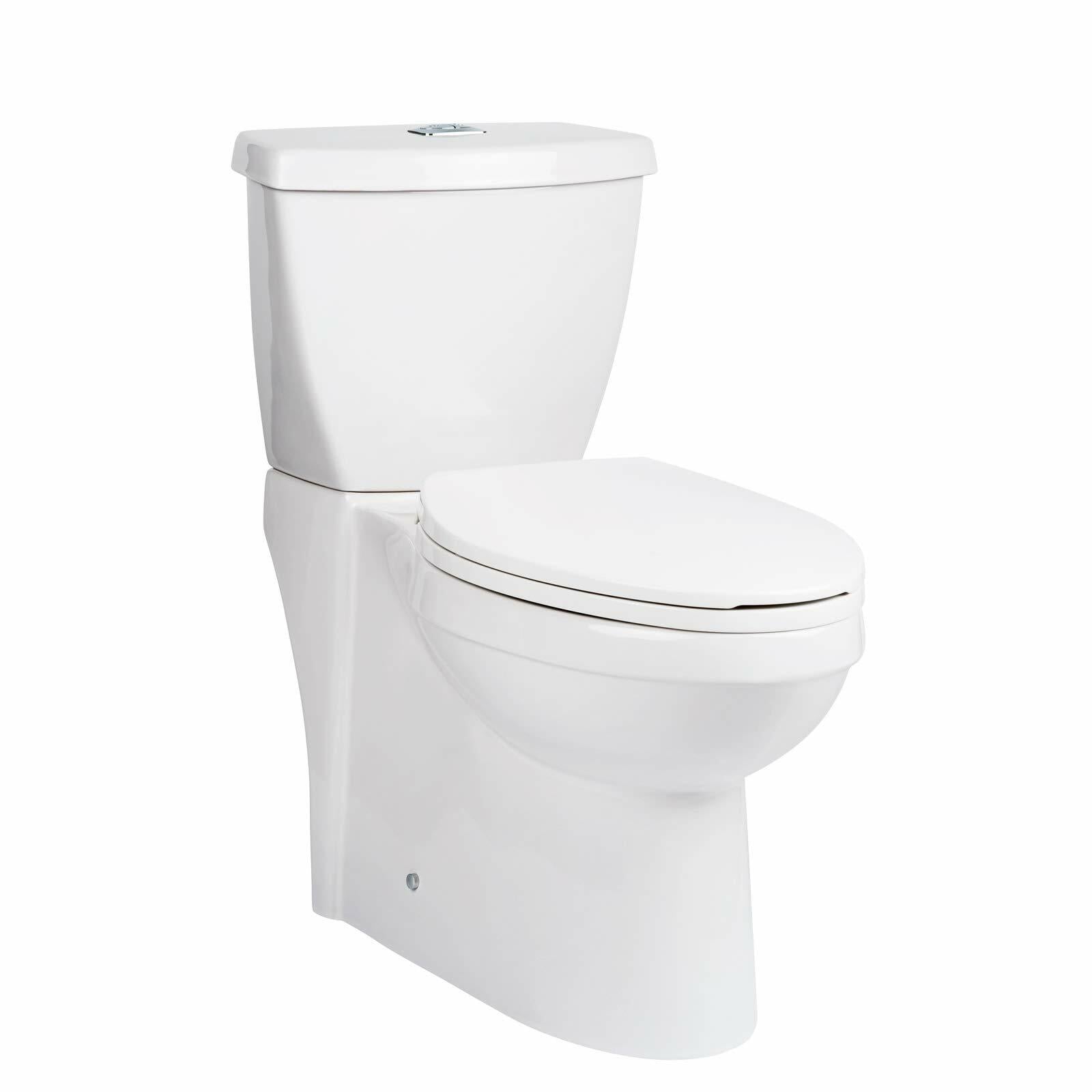 Miseno MNO490EC Bella Dual Flush Two Piece Chair Height Elongated Toilet Bright White (1.1/1.6 GPF)