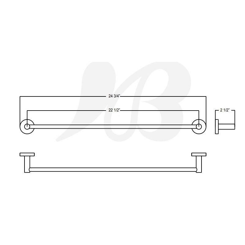 Huntington Brass Y1124929 Clover 24" Bath Single Towel Bar Holder (Satin Nickel)