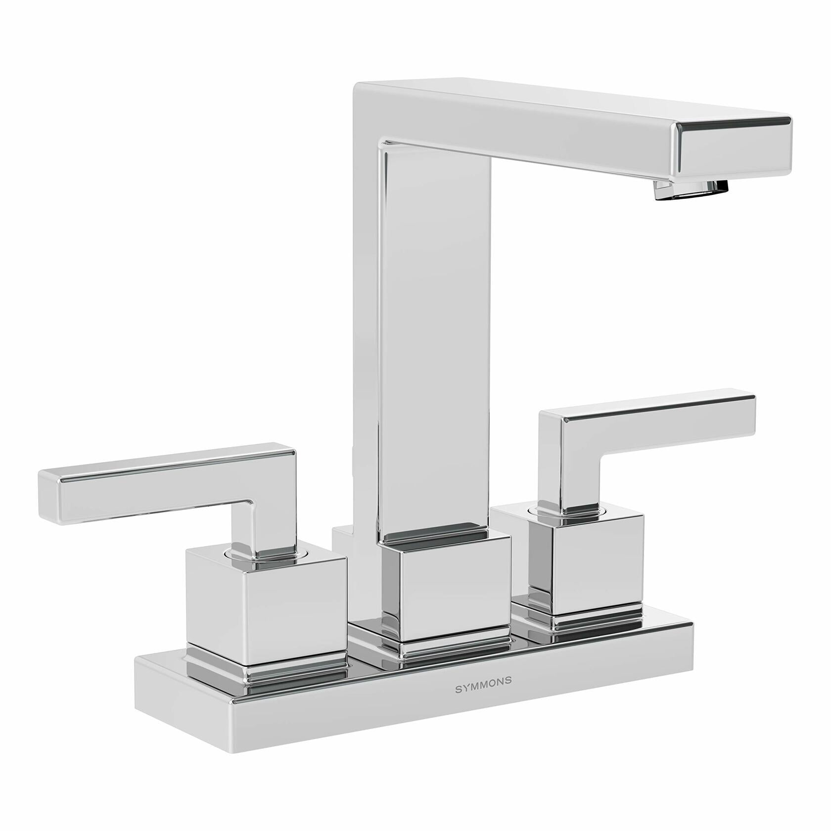 Symmons SLC-3612-1.0 Duro 4" Centerset 2-Handle Bathroom Faucet Pop Up Drain Chrome 1.0 GPM