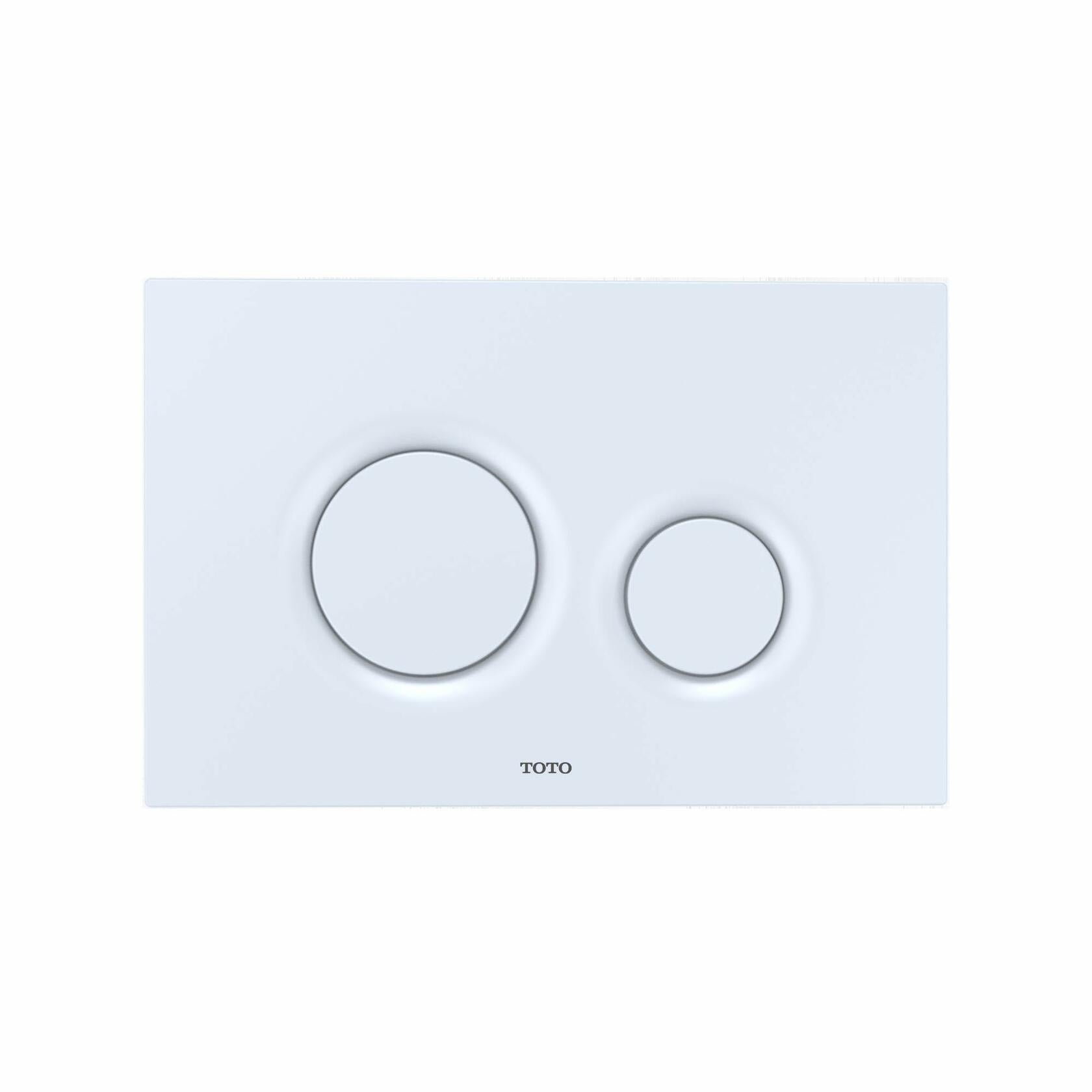 TOTO YT930#WH Dual Flush Round Push Button Plate White Matte for DuoFit In-Wall Tank Unit