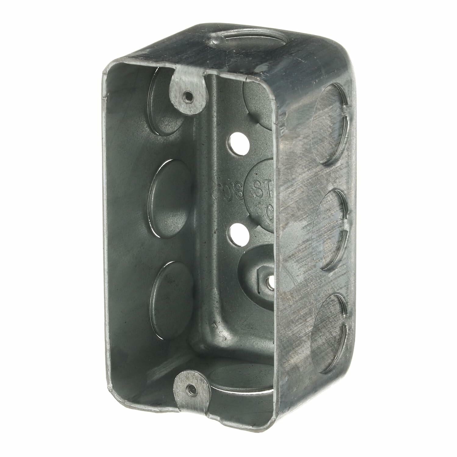 Steel City 583711/2 1-Gang Utility Electrical Box 4x2" 14.5 cu in Pre-Galvanized Steel