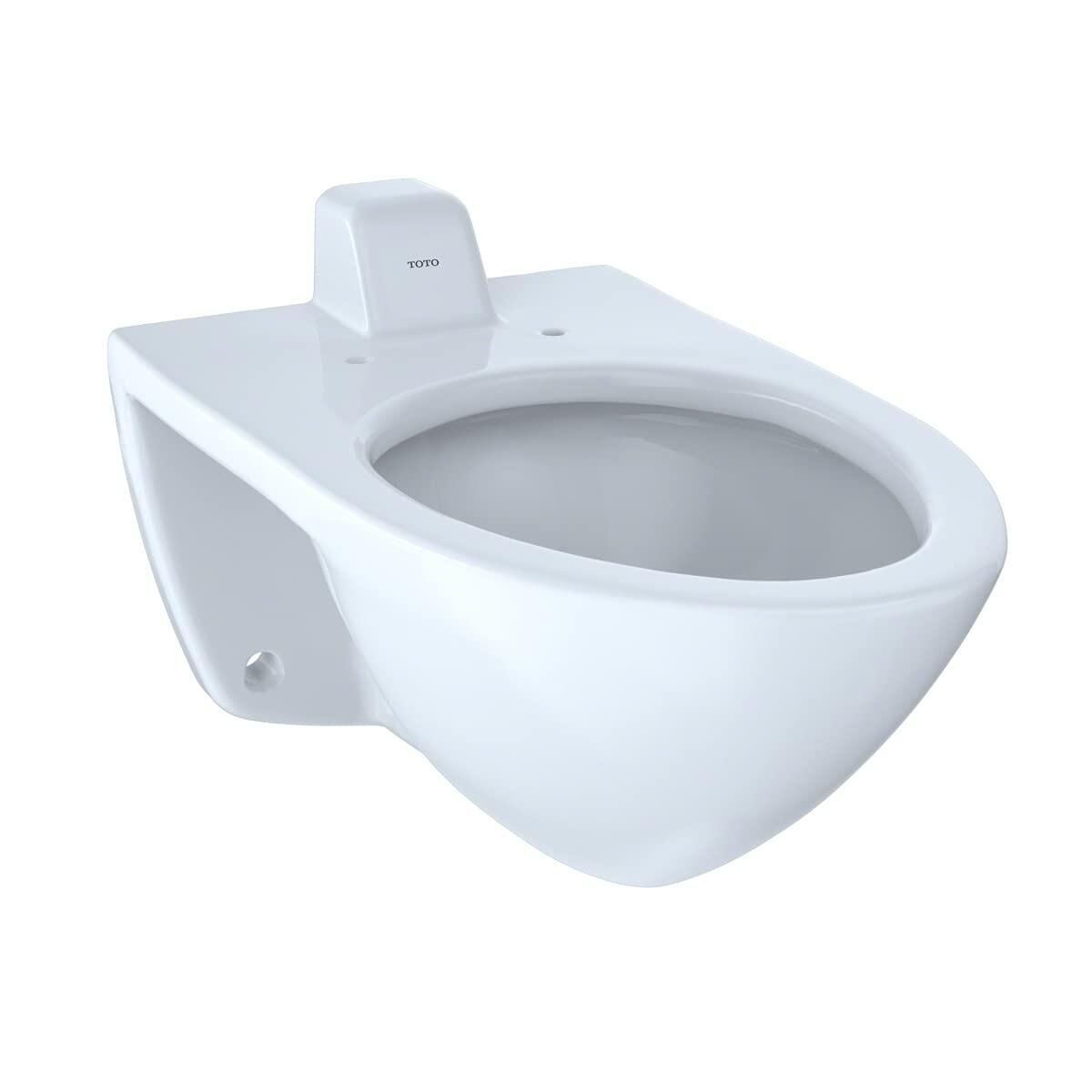 TOTO CT708UVG#01 Elongated 1.0 GPF Wall-Mounted Toilet Bowl w/ CeFiONtect (Cotton White)
