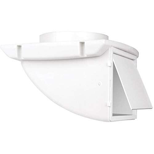 Dundas Jafine SDV4WXZW4 Soffit Dryer Exhaust Vent 4 Inch UV Resistant White Polypropylene