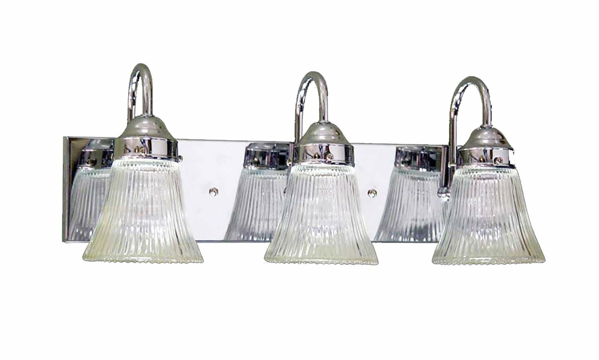Volume Lighting V1523-3 Marti 3-Light Bath Vanity Bracket Chrome Clear Glass