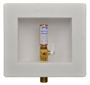 Water-Tite 87980 1/2-Inch Square Ice Maker Outlet Box with Brass Valve White