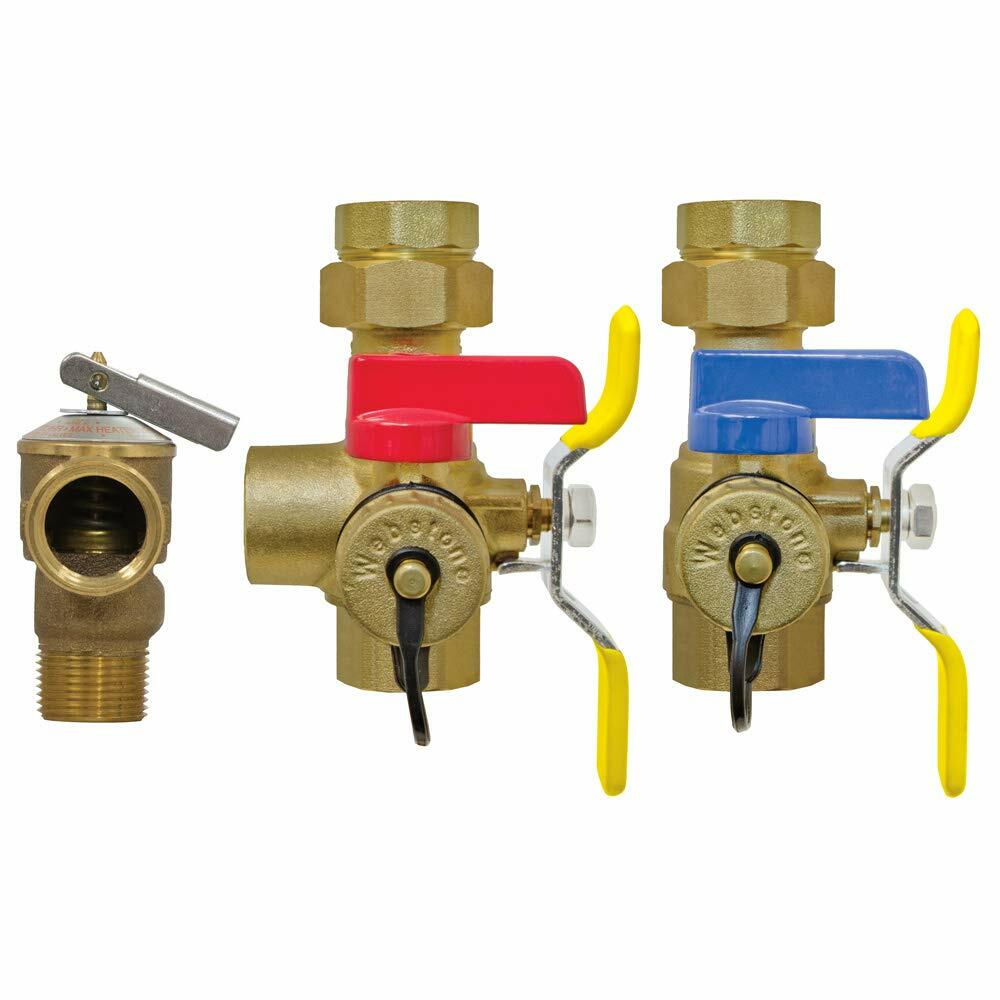 Webstone 44444WPR 1 Inch Lead-Free Brass Tankless Heater Service and Relief Valve Kit