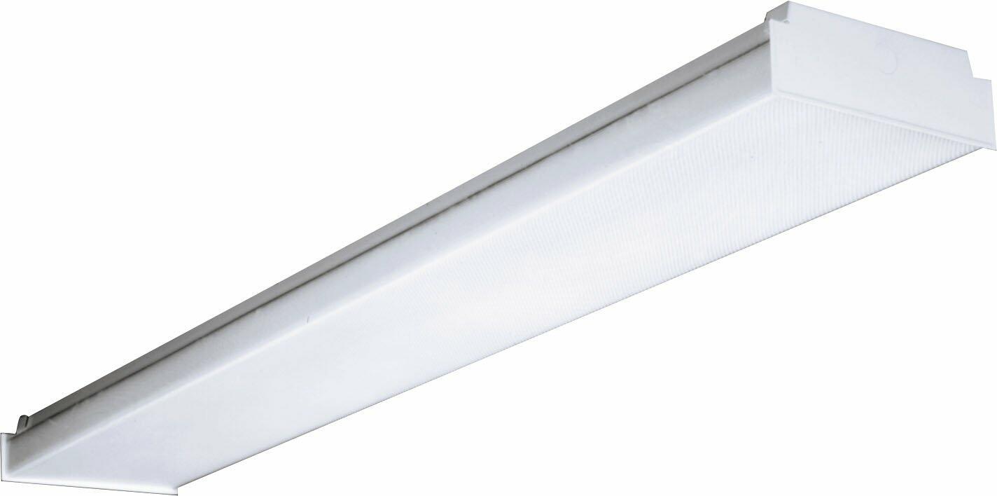 Columbia AWW4-432-4EU 48" 4-Light 277V Wraparound Close Ceiling Fixture White
