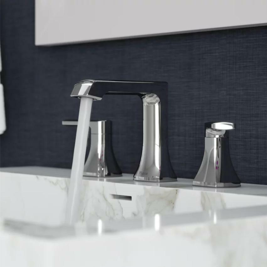 Pfister LF-049-PEC Penn 2-Handle 8" Widespread Bathroom Faucet w/ Push & Seal Drain (Polished Chrome)