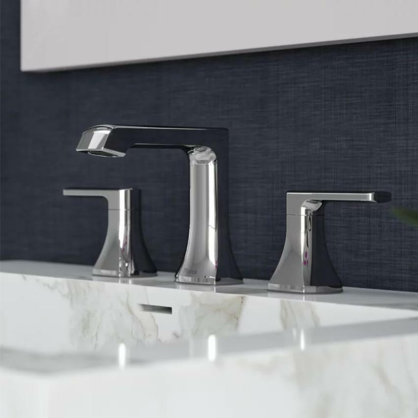 Pfister LF-049-PEC Penn 2-Handle 8" Widespread Bathroom Faucet w/ Push & Seal Drain (Polished Chrome)