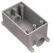 Thomas & Betts E981EFN 3/4" FSC 1-Gang Waterproof PVC Electrical Box (Gray; Pack of 15)