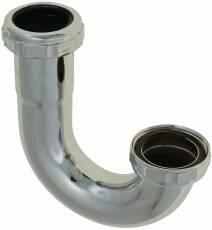 National Brand Alternative 556021 1-1/2" Brass J-Bend Sink Trap 17G (Chrome)