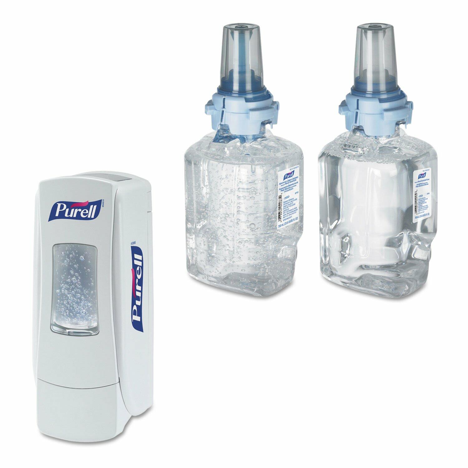 Purell ADX-7 Push-Style Hand Sanitizer Dispenser for 700 mL Refills (White)