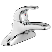 American Standard Monterrey 4" Centerset Single-Handle Bathroom Faucet, Chrome Finish, 1.2 GPM, Ceramic Disc Valve, Lead-Free (No Drain) – Model 6114118.002