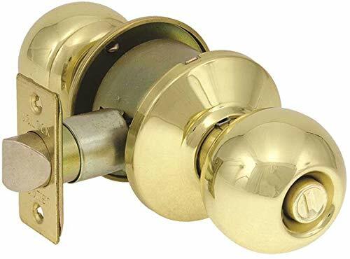 US Lock US2020LB3 Privacy Knob Set Adjustable Backset (Polished Brass)